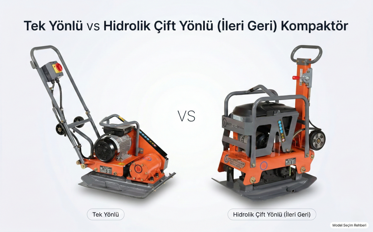 Tek Yönlü Kompaktör vs Hidrolik Çift Yönlü (İleri Geri) Kompaktör
