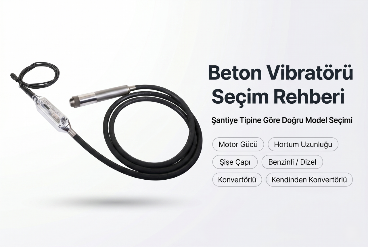 Beton Vibratörü Seçim Rehberi: Şantiye Tipine Göre Doğru Model Nasıl Seçilir?